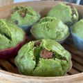 かあちゃん's cooksnap of when they made 米粉☆緑茶金時蒸しパン.