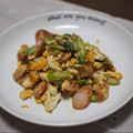 と。's cooksnap of when they made アスパラとウィンナーの卵炒め.