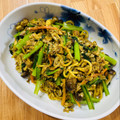 naohyw's cooksnap of when they made ☺小松菜と鯖水煮缶の簡単カレー焼きそば☺.