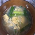 きなりん＊'s cooksnap of when they made ふわふわ卵のにらたまスープ.