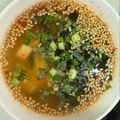 なーなちゃん's cooksnap of when they made 豆腐とわかめのピリ辛スープ.