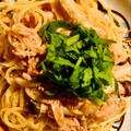 クック7RG5QD☆'s cooksnap of when they made 激ウマ！和風明太きのこパスタ.
