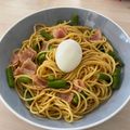 きらぱ's cooksnap of when they made ☆アスパラとベーコンのパスタ☆.