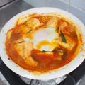 バカリャウ's cooksnap of when they made 白菜鶏むね肉と豆腐と卵のチゲ鍋ダイエット.