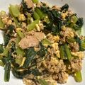 puuuuta's cooksnap of when they made ＊子どももペロリ＊小松菜とツナの卵炒め♪.