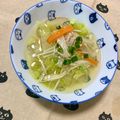 ふたごゆき's cooksnap of when they made 鶏ガラで♪野菜たっぷり和風のスープ.