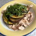 yu🐓's cooksnap of when they made 豚肉と茄子のフライパン焼き！薬味のせ♪.