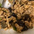ゆんゆるん's cooksnap of when they made 鶏ひき肉となすの甘辛☆温たま丼.