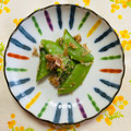 チェックのミニくま's cooksnap of when they made スナップエンドウの梅おかか和え.