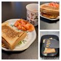 ほか弁ママ's cooksnap of when they made エビカツorコロッケのホットサンド.
