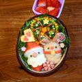 まどろ's cooksnap of when they made クリスマス♡キャラ弁＊サンタ＆トナカイ.