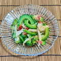コムギ大好き's cooksnap of when they made ゴーヤーとささみの梅肉和え.