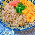 オウジリリノエ's cooksnap of when they made 超簡単！鶏そぼろ二色丼(ズボラＶｅｒ.).