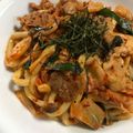 Ruriluru's cooksnap of when they made 簡単、豚キムチ焼きうどん.