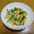 55才のおじさん's cooksnap of when they made 小松菜のシーチキンたまご炒め.