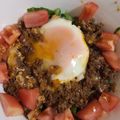 ＊Chay＊'s cooksnap of when they made 簡単ランチ♪炒めハンバーグのロコモコ丼.