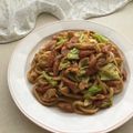 Ruriluru's cooksnap of when they made ウィンナーとキャベツ✿特急❀焼きうどん✿.