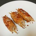 WOODs´'s cooksnap of when they made もやし豚肉巻き。ピリ辛照り焼き！お弁当に.