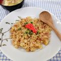 在宅勤務のおじさん's cooksnap of when they made 卵なし炒飯☆具はハムネギのみ.