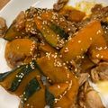 mamaたぬ's cooksnap of when they made 簡単☆豚肉とカボチャの甘辛炒め♪.