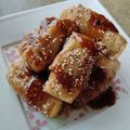 まゆみきママ's cooksnap of when they made ☆甘辛肉巻き豆腐☆.