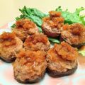 イエローバード's cooksnap of when they made 椎茸の肉詰め照り焼き玉ねぎソース添え.