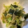 きよろんろん's cooksnap of when they made キャベツとワカメのナムル風サラダ.