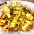 あっちゃんキッチン♪'s cooksnap of when they made 焼肉のタレが洋風に⁉︎豚肉玉ネギ卵炒め♡.
