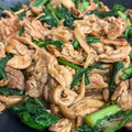 ポメちょん's cooksnap of when they made 春菊と豚肉の✿オイスター炒め✿.