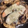 ときどき料理大学生's cooksnap of when they made 【ワンパンおかず】鮭ときのこのチーズ焼き.