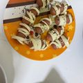 水無月心愛's cooksnap of when they made ハロウィン☆キャラ弁ミイラウィンナー.