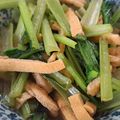 kaori238's cooksnap of when they made あと一品♪小松菜と油揚げの煮浸し.