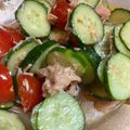 tom5HUK's cooksnap of when they made プチトマトときゅうりとツナの麺つゆサラダ.