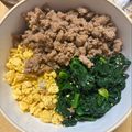 かおk★'s cooksnap of when they made そぼろが美味い♪こだわりの三色丼★.