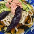 クック0P8KCB☆'s cooksnap of when they made 冷凍うどん＆レンジで茄子とツナの冷うどん.