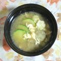 mmameco's cooksnap of when they made ズッキーニとナスの味噌汁.