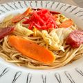 ばぢこ's cooksnap of when they made キャベツとウインナーの深煎りごま焼きそば.