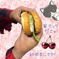 tuxedocat's cooksnap of when they made 再現マック☆てりやきバーガー☆ハンバーグ.