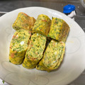 め目め's cooksnap of when they made 青のりとえび入りの卵焼き.