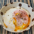あーこ姐's cooksnap of when they made レンジで1分ハムエッグ　超簡単!!!.