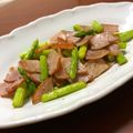 小米3HRW7☆'s cooksnap of when they made アスパラとハムのオリーブオイル炒め.