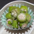 のんびりテンテン's cooksnap of when they made ☺ レンジで簡単！ 無限オクラ ☺.