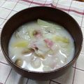 YCHキッチン's cooksnap of when they made キャベツ･ベーコン･じゃが芋の味噌汁.
