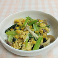 umemodoki's cooksnap of when they made 小松菜の卵とじ.