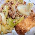 りんももな's cooksnap of when they made 厚揚げと豚ひき肉とキャベツの炒め物.