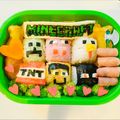 さりー's cooksnap of when they made パパ奮闘キャラ弁　□マイクラ□.