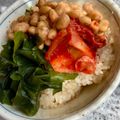 yu🐓's cooksnap of when they made ネバネバ～キムチ納豆にワカメ♫.