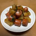 水玉ぱじゃま's cooksnap of when they made 大根とウインナーの大葉ポン酢炒め.
