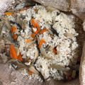 17歳ハッピーママ's cooksnap of when they made 簡単♪蒸篭で山菜おこわ.