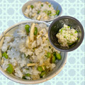 yu228's cooksnap of when they made 香りまで美味＊お揚げと枝豆の新生姜ご飯.